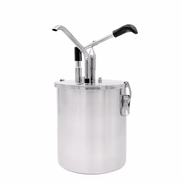 Dozator sosuri - oțel inoxidabil - 6 litri - dozare 25–40 g - cu Recipient