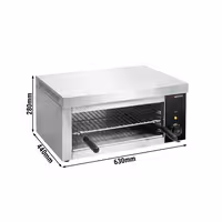 Salamandra elétrica PROFISSIONAL - teto móvel - 2,0kW - 230V - 4 níveis - para pão pita