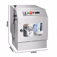 Stroj za dijeljenje tijesta - Snaga: 0,93 kW - Raspon težine porcija: ~50–800 g (4×200 g) - Kapacitet spremnika: 30 kg - Produktivnost: 340 kom/h