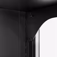 Commercial multideck display fridge - Open front - 1200mm - 380L - with 3 shelves - Black