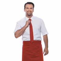 (5 pieces) KARLOWSKY | Slim Uniform Tie – Red - 148 x 6.5 cm - 95°C washable - Easy-care