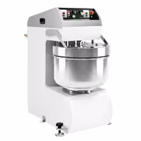 Spiralna miješalica za tijesto PREMIUM PLUS - 70 l / 40 kg - 2 brzine - s fiksnom posudom - 2 motora - s timerom - 400 V - za pizzu i kruh