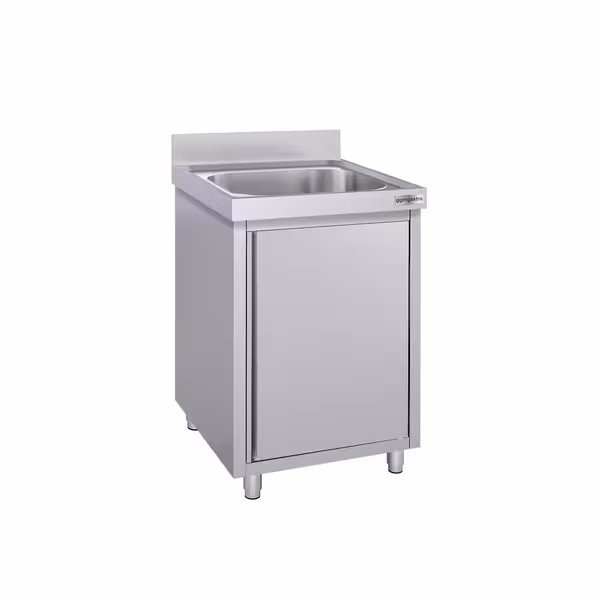 Sudoper s ormarićem ECO - inox - 600 x 600 mm - s 1 koritom - korito sredina
