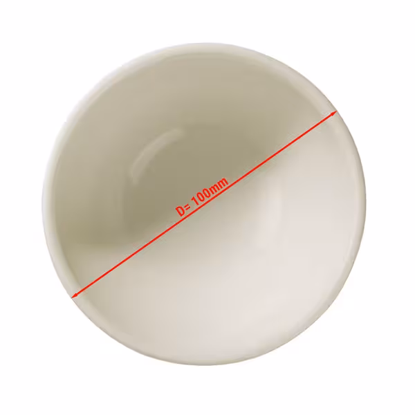 (24 adet) Tatlı / Salata Kasesi - TEOS - Porselen - yuvarlak - Ø100mm - Krem
