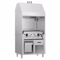 Commercial Gas Chargrill BERLIN - 960mm - Countertop - 790mm Deep - 4 Grill Grids - Cast-Iron Cooking Grids - 14kW