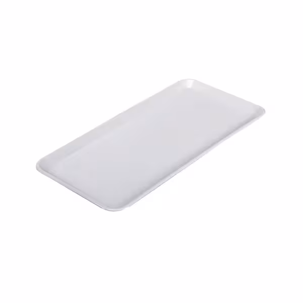 Placă de prezentare dreptunghiulară – plastic – 400 x 200 x 15 mm – alb