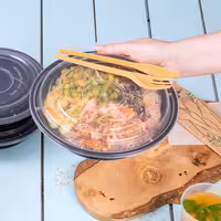 (300 pcs) Food Lidding Tray Polypropylene - 215mm - Round - Transparent