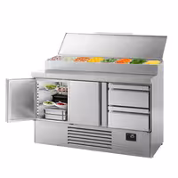 Pripremni rashladni pult Mini - 1460x700 mm - 2 vrata i 2 ladice - za 8x GN 1/4