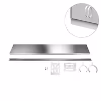Inox postolje - inox - 800x125x13 mm - kompatibilno sa serijom ASK, GSK i SSK