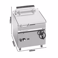 Plinska nagibna tava - 80 l - 20 kW - s elektromotornim nagibanjem - linija 900
