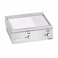 Elektromos rostlap - 9,6 kW - Sima és bordázott - asztali - Professzionális