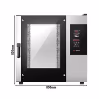 Commercial Electric Bakery Combi Oven - Touchscreen Controls - 6x EN 600x400 - incl. Core temperature probe, HACCP monitoring, USB, Inner rack