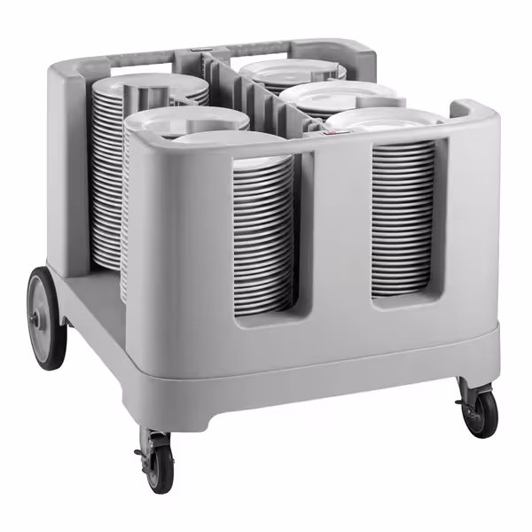 Dispenser za tanjure – ne grijani – na kotačima – sklopiv – podesiv – prima do 405 tanjura