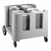 Dispenser za tanjure – ne grijani – na kotačima – sklopiv – podesiv – prima do 405 tanjura