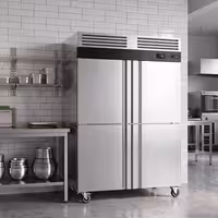 Szafa mroźnicza magazynowa ECO – stal nierdzewna – GN 1/1 – 1700 L – z 4 półdrzwiami