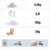 Spiralna miješalica za tijesto - 15 l / 10 kg - s fiksnom posudom - 230 V - za pizzu i kruh