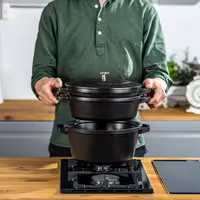 STAUB | STACKABLE SET - Tencere seti - 3 adet - Ø 240mm - Dökme demir - Siyah