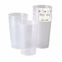 (150 pcs) Polycarbonate Cup (reusable) - Stacking - 500ml - Ø 90mm - Clear