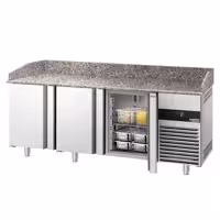 Stół chłodniczy do pizzy PREMIUM – 2100 x 800 mm – z 3 drzwiami