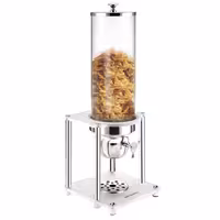 Commercial Cereal Dispenser - Rotary Dispense - Plastic Container - 3.7L - Stainless Steel Stand