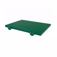 Neslīdošs griešanas dēlis - 300x500 mm - Biezums: 20 mm - HACCP atbilstošs - PE500 (HDPE) polietilēns - Zaļš - Ar fiksatoriem - Var mazgāt trauku mazgājamā mašīnā