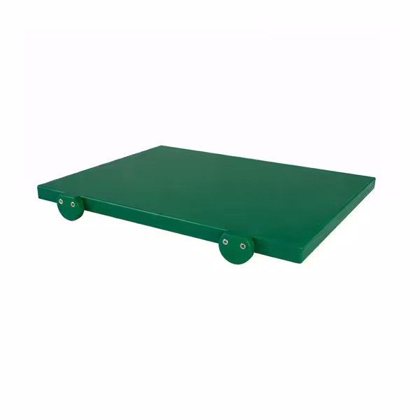 Neslīdošs griešanas dēlis - 300x500 mm - Biezums: 20 mm - HACCP atbilstošs - PE500 (HDPE) polietilēns - Zaļš - Ar fiksatoriem - Var mazgāt trauku mazgājamā mašīnā