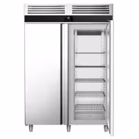 Szafa mroźnicza PREMIUM – stal nierdzewna – GN 2/1 – 1400 L – z 2 drzwiami – z izolacją 60 mm