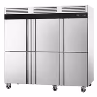 Szafa mroźnicza magazynowa ECO – stal nierdzewna – GN 1/1 – 2500 L – z 6 półdrzwiami