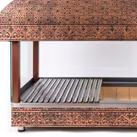 Copper Charcoal Grill - 1500mm - 1 Grill Grate - Grate Size: 1300x500mm