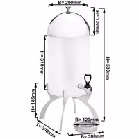 Süt ve Meyve Suyu Dispenseri - 7L - Krom