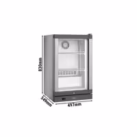 LIEBHERR | Zamrażarka podblatowa – 93 L – od -25 do -10 °C – z 1 drzwiami szklanymi – srebrna