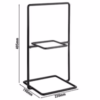 Açık Büfe Teşhir Standı - PERFECTO - Metal, PVC - Siyah - köşeli - 230x190x405mm