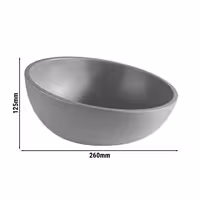 (6 adet) Kase - Melamin - ELEMENT LOOK - 1,45L - yuvarlak - Ø260mm - Derinlik:125mm - Gri