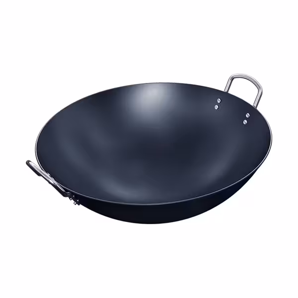 Wokpan - plaatstaal - Ø 450mm - hoogte: 145mm - geschikt voor alle warmtebronnen (incl. inductie)
