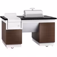 Mobile Buffet Service & Prep Station DUBLIN – 1600 × 1000 mm – Black Granite Worktop