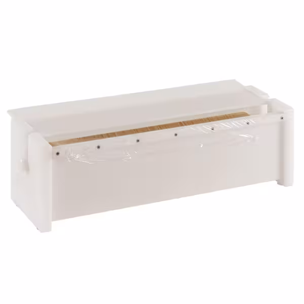 Dozownik folii – średni – tworzywo sztuczne – 540 x 130 x 160 mm – z mechanizmem do odrywania