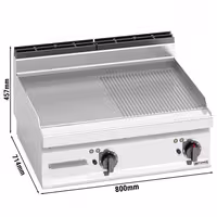 Elektro Bratplatte - 9,6 kW - Glatt & Gerillt