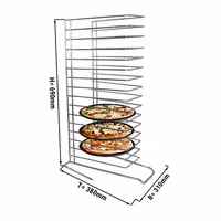 Stalak za plehove za pizzu - 318x650x351 mm | 15 plehova - nehrđajući čelik