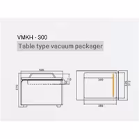 Komorni vakuumski uređaj - 14,4 m³/h - 370 W - Digitalno - Stolni uređaj