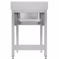 Sudoper ECO - 600x600 mm - s donjom policom - s 1 koritom - korito sredina