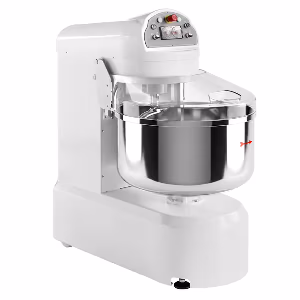 Spiralna miješalica za tijesto PREMIUM - 188 l / 120 kg - 2 brzine - s fiksnom posudom - s timerom - 400 V - za pizzu i kruh