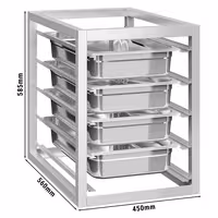 Ormarić s 5 ladica - inox - modul 450x560 mm - 450x560x585 mm - GN 1/1 - kompatibilno sa serijom ATK 600 mm