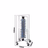 Tellerstapler - bis zu 48 Teller - Ø 16 - 32 cm - Klappbar & Rollbar