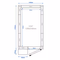 Zamrzivačka komora - 1200x2100 mm - 3,20 m³ - uklj. zamrzivački agregat i PVC lamele - -20/-10 °C