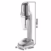 Milkshake & Drinks Mixer PREMIUM - single spindle - 550 ml - 100 Watt - 1 speed