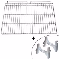 Potporna rešetka - 670x530 mm - siva - plastificirana - uklj. 4 potporna nosača - kompatibilno s KSS600GN & KSS600SRN