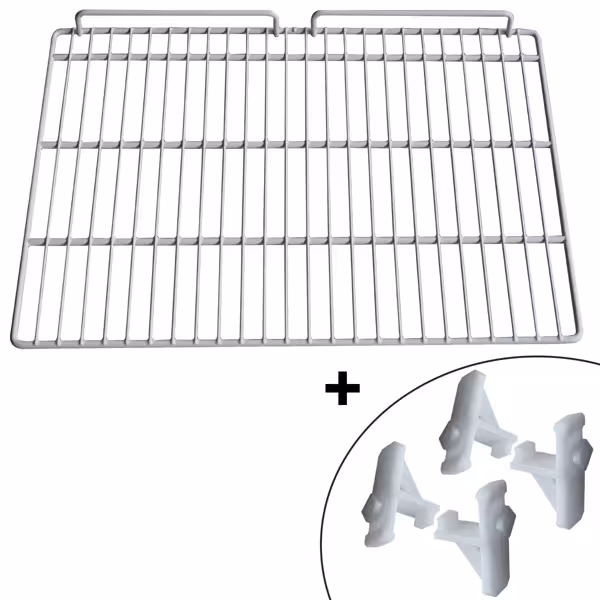 Półka plastyfikowana – 670 x 530 mm – wraz z 4 uchwytami – odpowiedni do KSS600GN i KSS600SRN