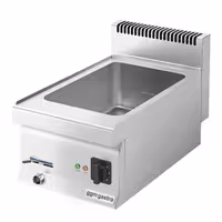 Toplovodna kupka stolna električna - 1,2 kW - GN 1/3 + GN 1/2 - s odvodnim ventilom