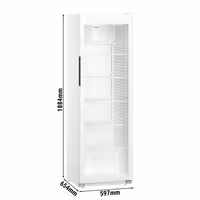 LIEBHERR | Szafa chłodnicza PERFORMANCE – 400 L – z wnętrzem z tworzywa sztucznego i 1 drzwiami szklanymi – biała