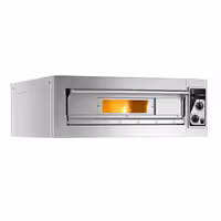 (2 pcs) Electric Deck Pizza Oven - Single Deck - Refractory Stone Deck - 4+4 - Ø 33cm (13") - up to 400°C - Mechanical Controls